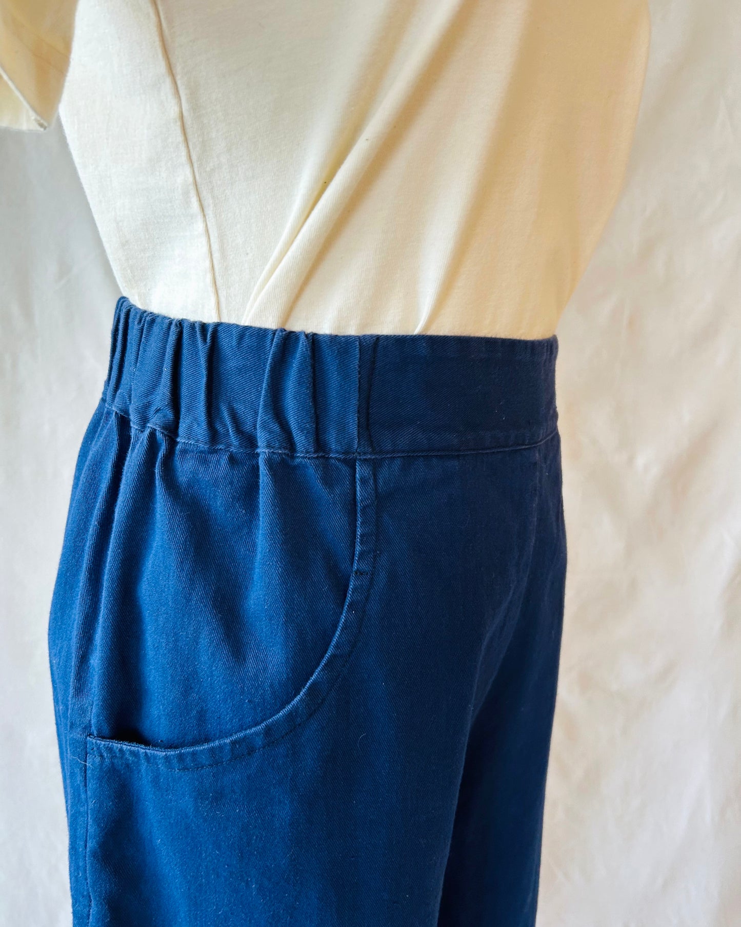Leisel Pant in Navy Cotton Twill