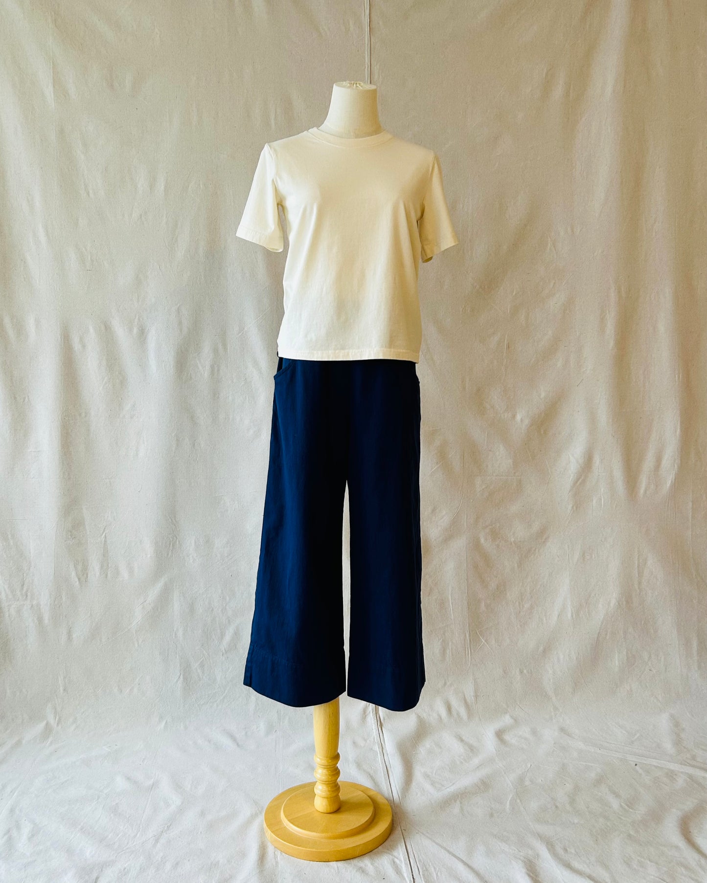 Leisel Pant in Navy Cotton Twill