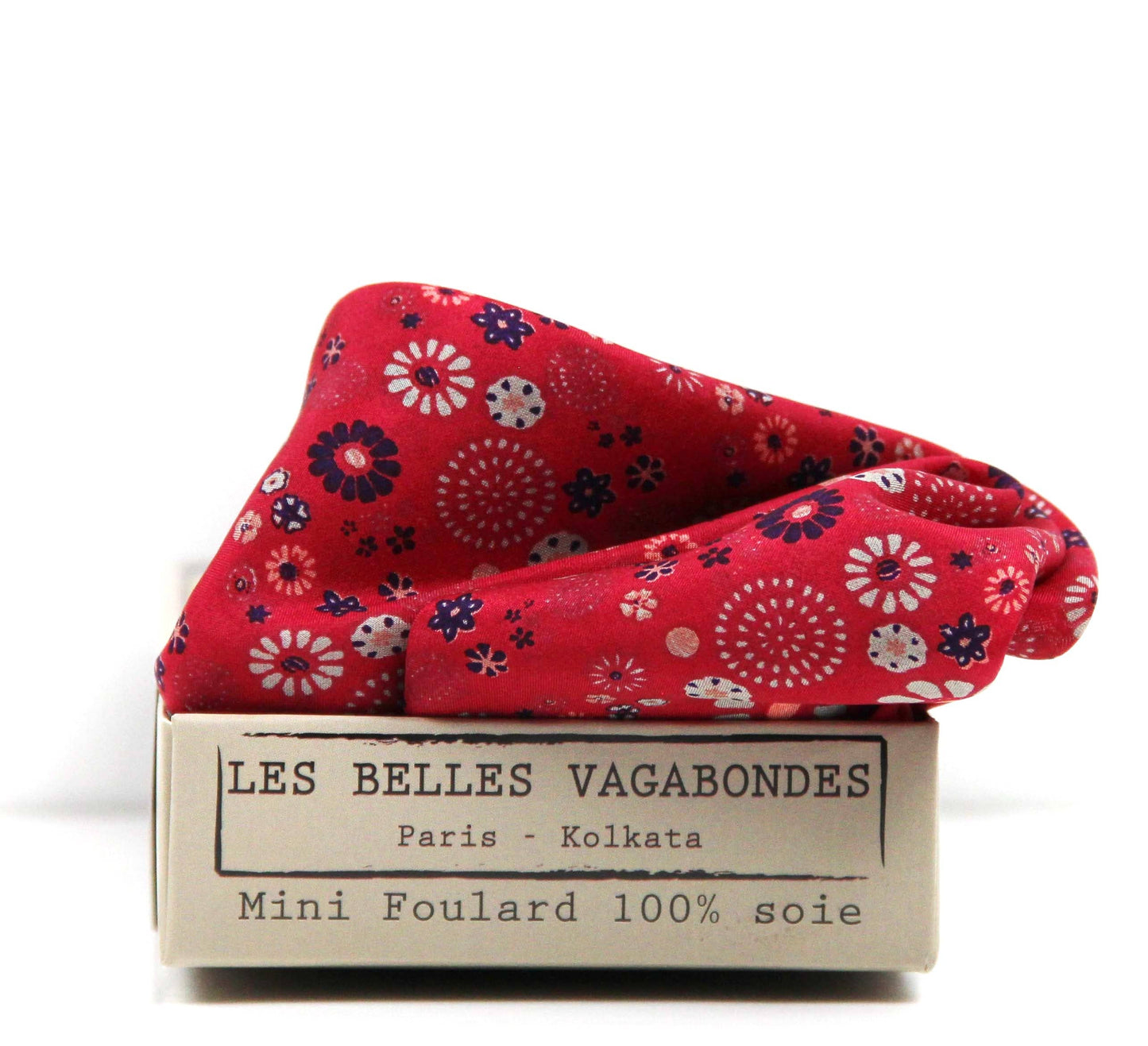 Square Scarf Hanami Red