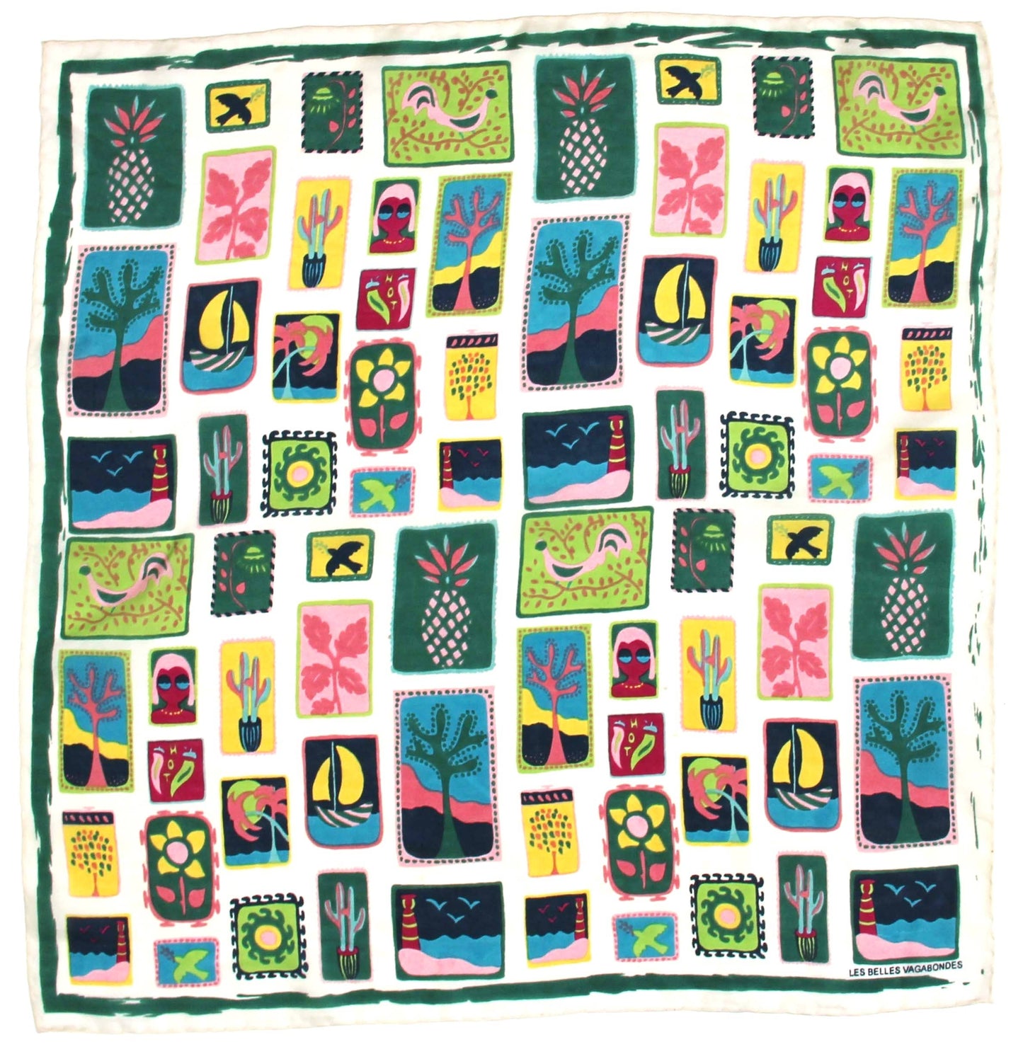Square Scarf Vertical Postcard