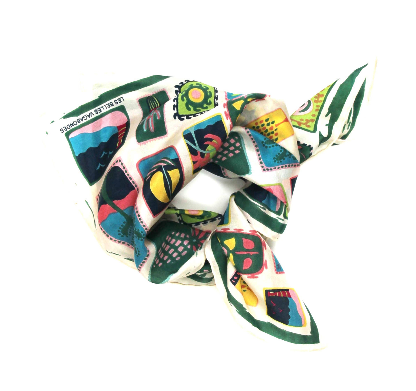 Square Scarf Vertical Postcard