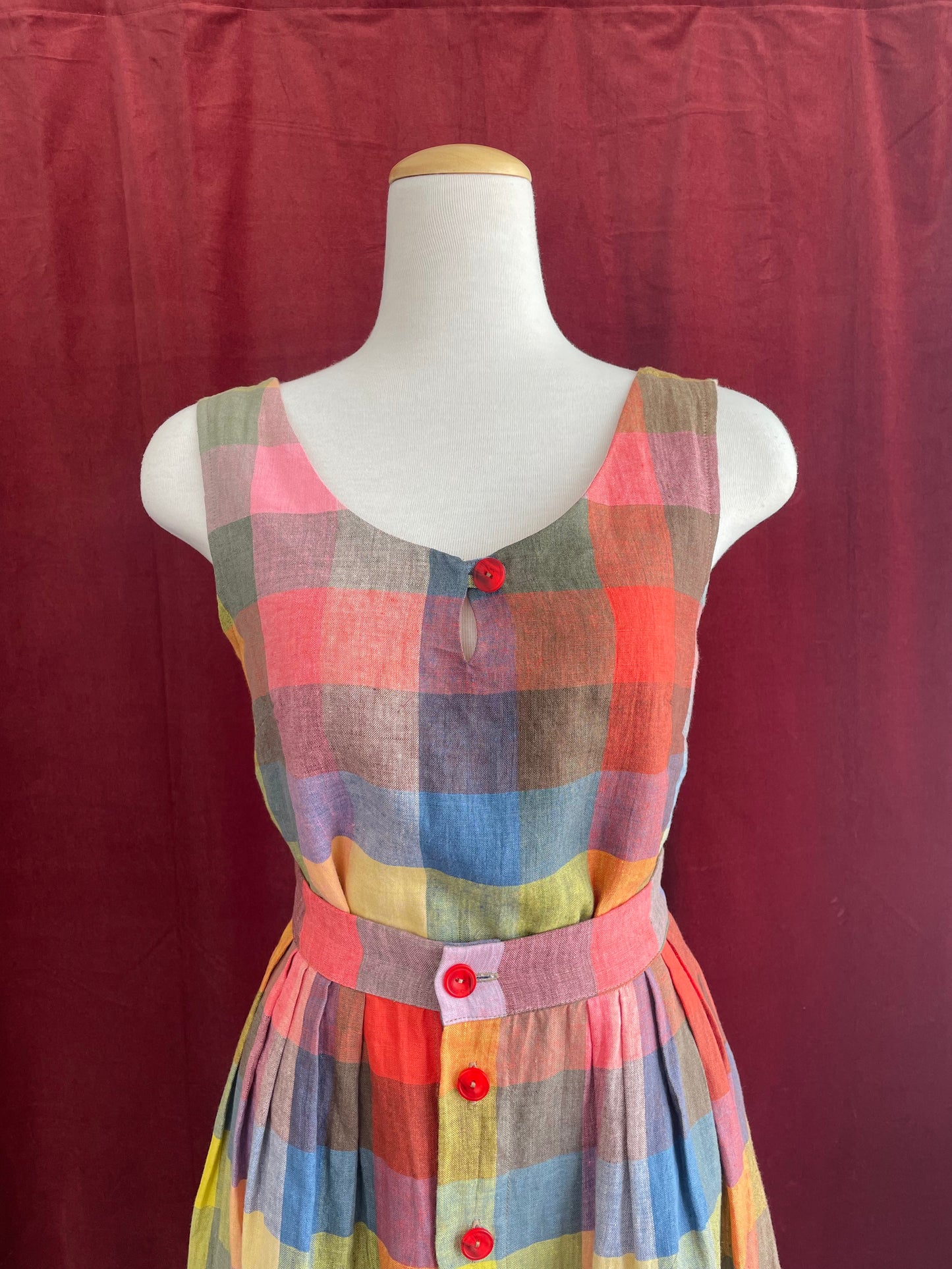 Box Tank in Rainbow Check