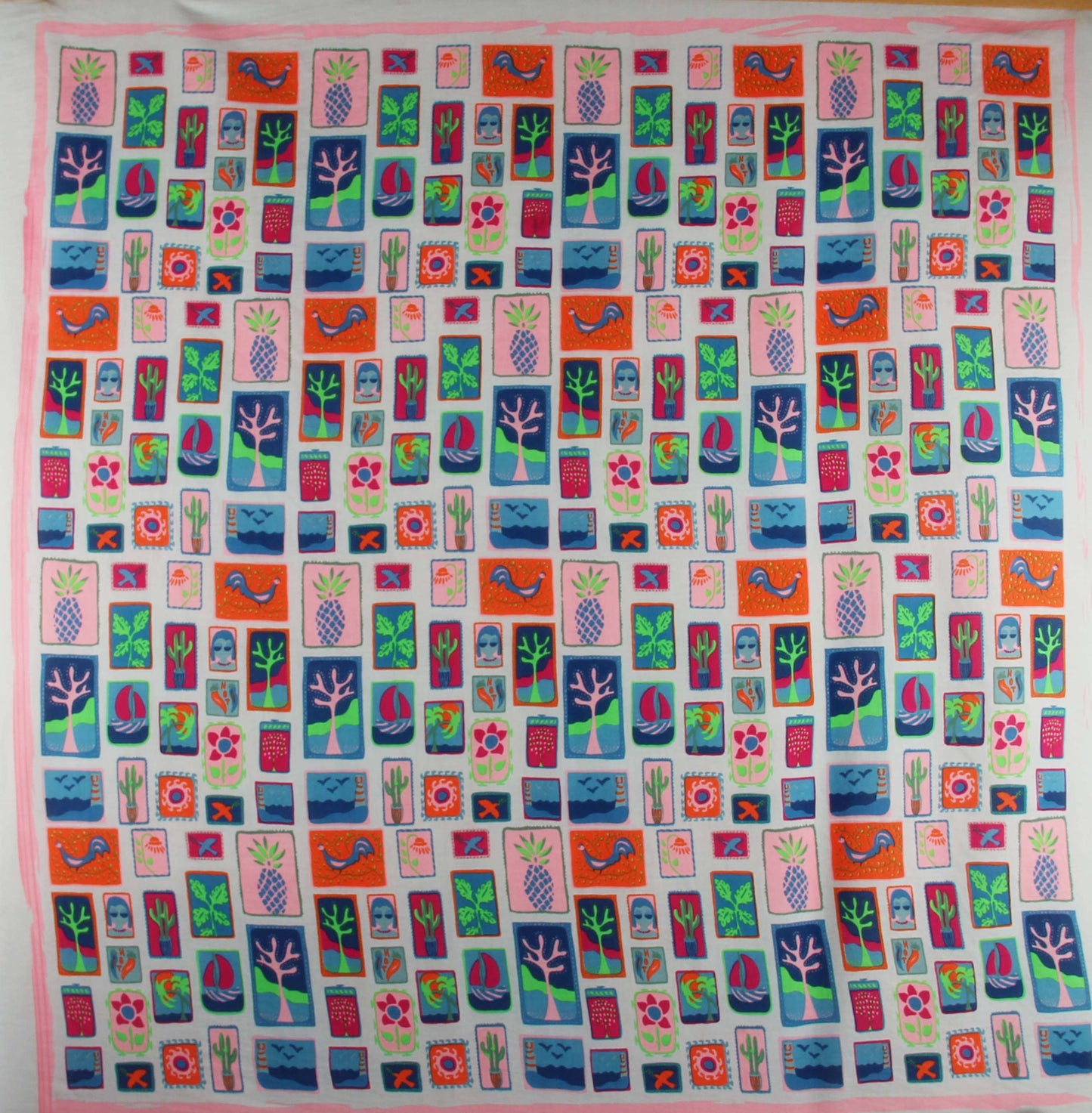 Cotton Square Holidays Pink